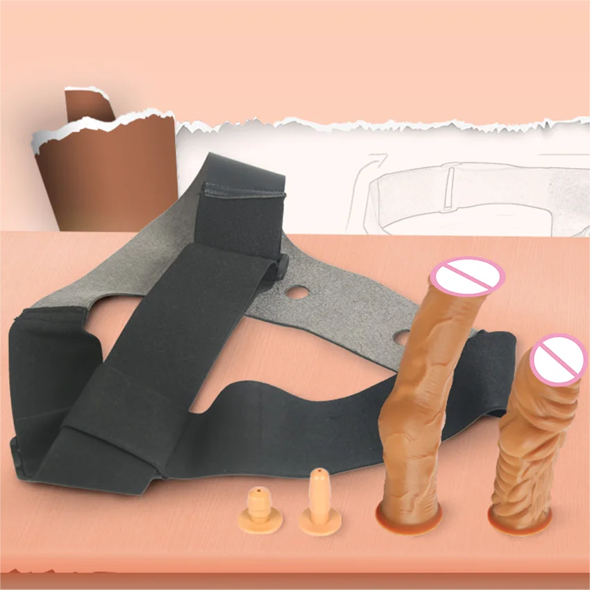 Wearing A Double-Headed Wolfdog Dildo For Female Couples Dildo Underwear Lesbian Vibrating Dildo Orgasmic Fun Adult Products