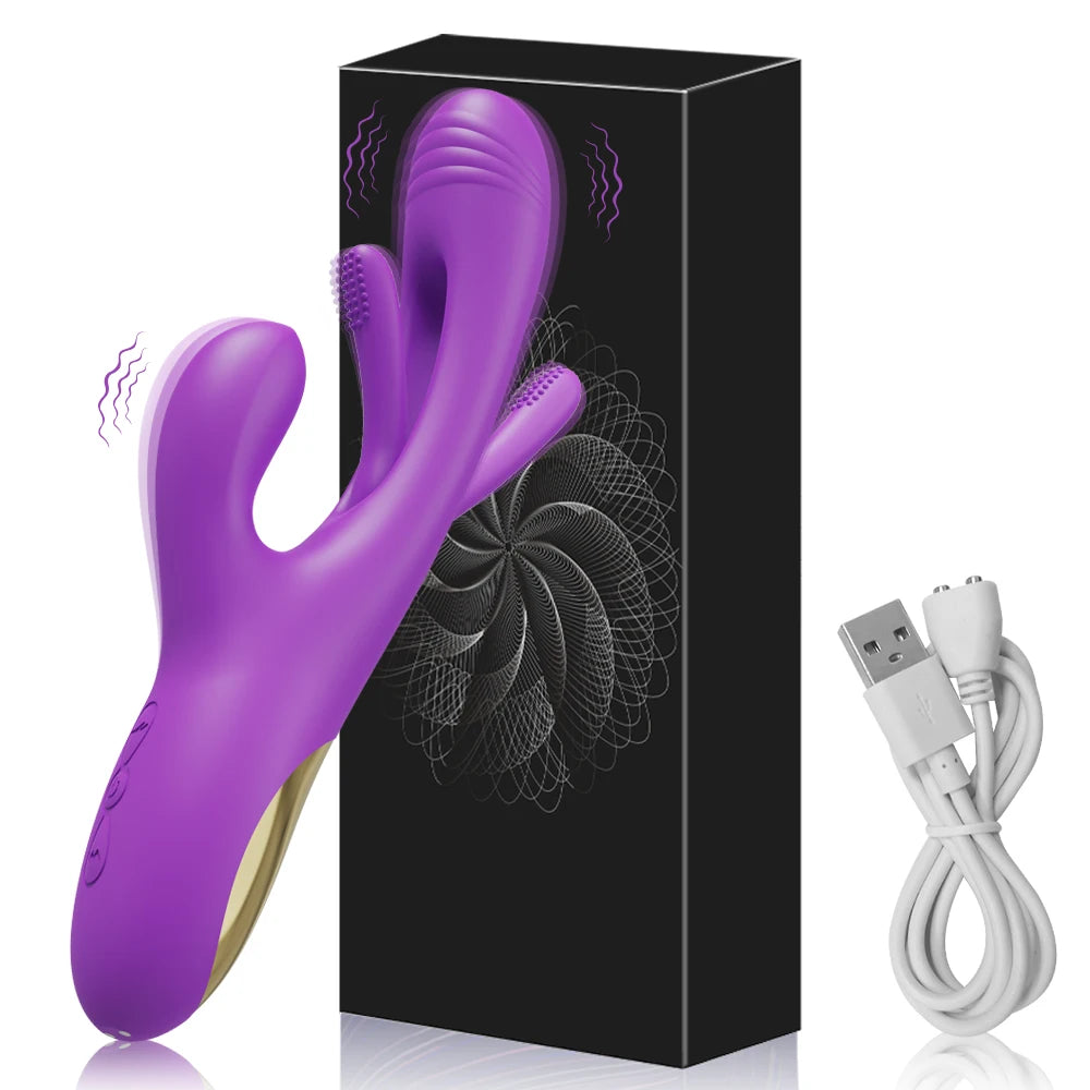 Tapping Flapping Vagina Vibrator for Women Clit Sucker Rabbit Sucking G-Spot Vibrator Female Masturbator Sex Toy for Woman