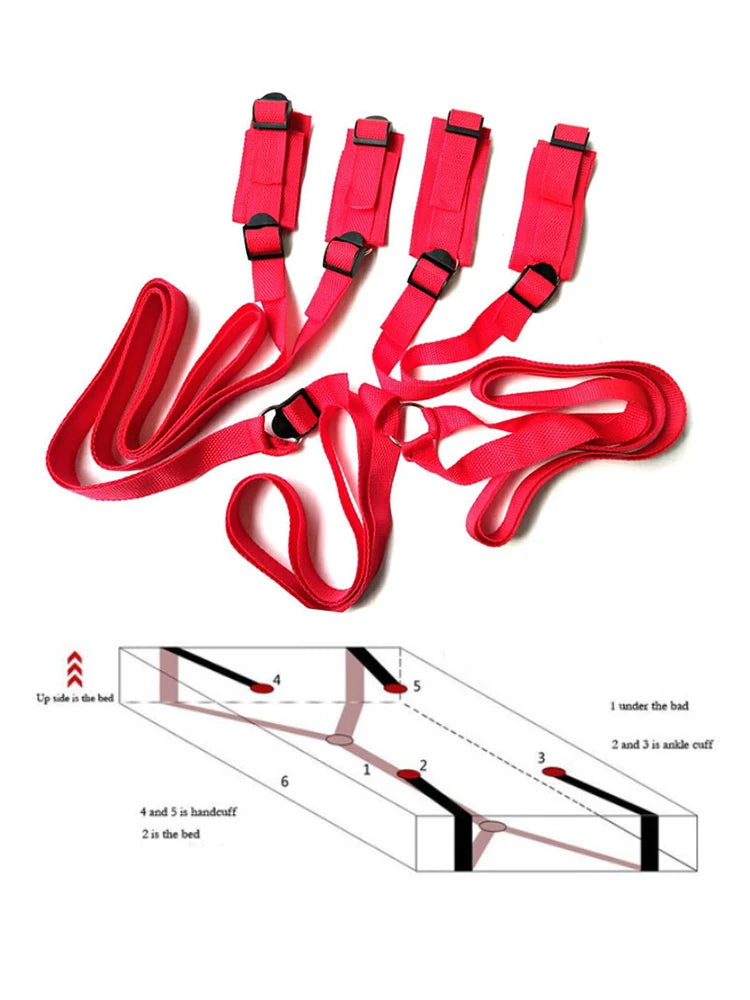 Bondage Kit BDSM Restraints Fetish Erotic Sex Toys For Couples Women Bandage Slave Collars Obedience Handcuffs Master Adult Game
