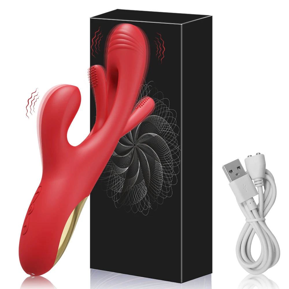 Tapping Flapping Vagina Vibrator for Women Clit Sucker Rabbit Sucking G-Spot Vibrator Female Masturbator Sex Toy for Woman