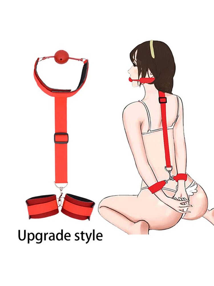 Bondage Kit BDSM Restraints Fetish Erotic Sex Toys For Couples Women Bandage Slave Collars Obedience Handcuffs Master Adult Game