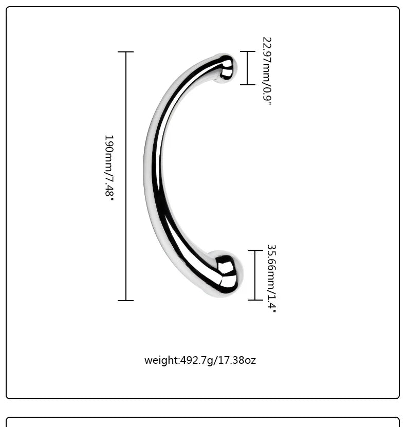 Double Ended Stainless Steel G Spot Wand Massage Stick Pure Metal Penis P-Spot Stimulator Anal Plug S&M anal dilator