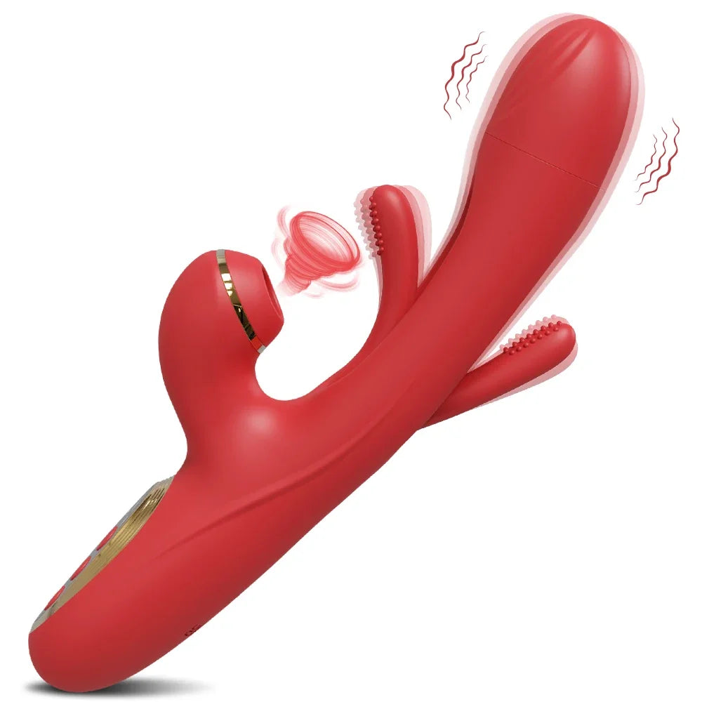 Tapping Flapping Vagina Vibrator for Women Clit Sucker Rabbit Sucking G-Spot Vibrator Female Masturbator Sex Toy for Woman