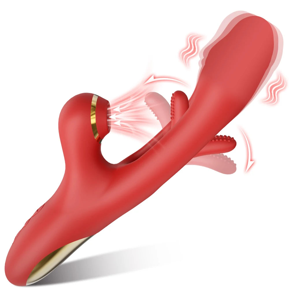 Tapping Flapping Vagina Vibrator for Women Clit Sucker Rabbit Sucking G-Spot Vibrator Female Masturbator Sex Toy for Woman