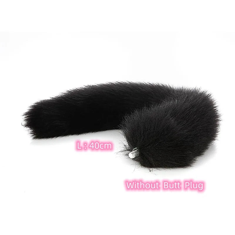 Exotic Anue Plug Toys with Separable Fox Tail Metal Butt Plug for Couple Women Anal Games Rabbit Cosplay Special Accessories