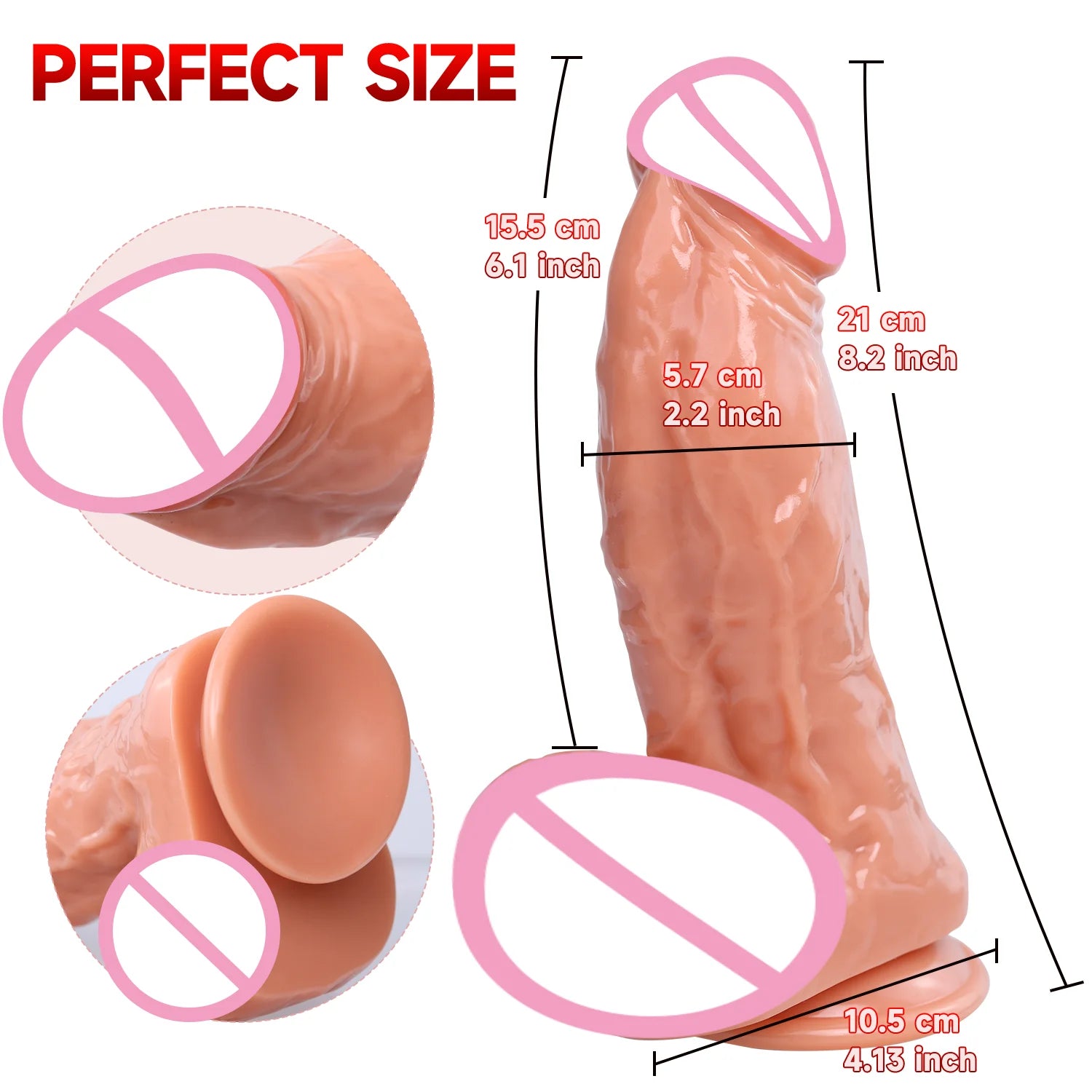Realistic G-Spot Dildo with Suction Cup Long Penis Anal Dildos Adults Sex Toys for Women Man Gay Strapon Dick Vagina Stimulator