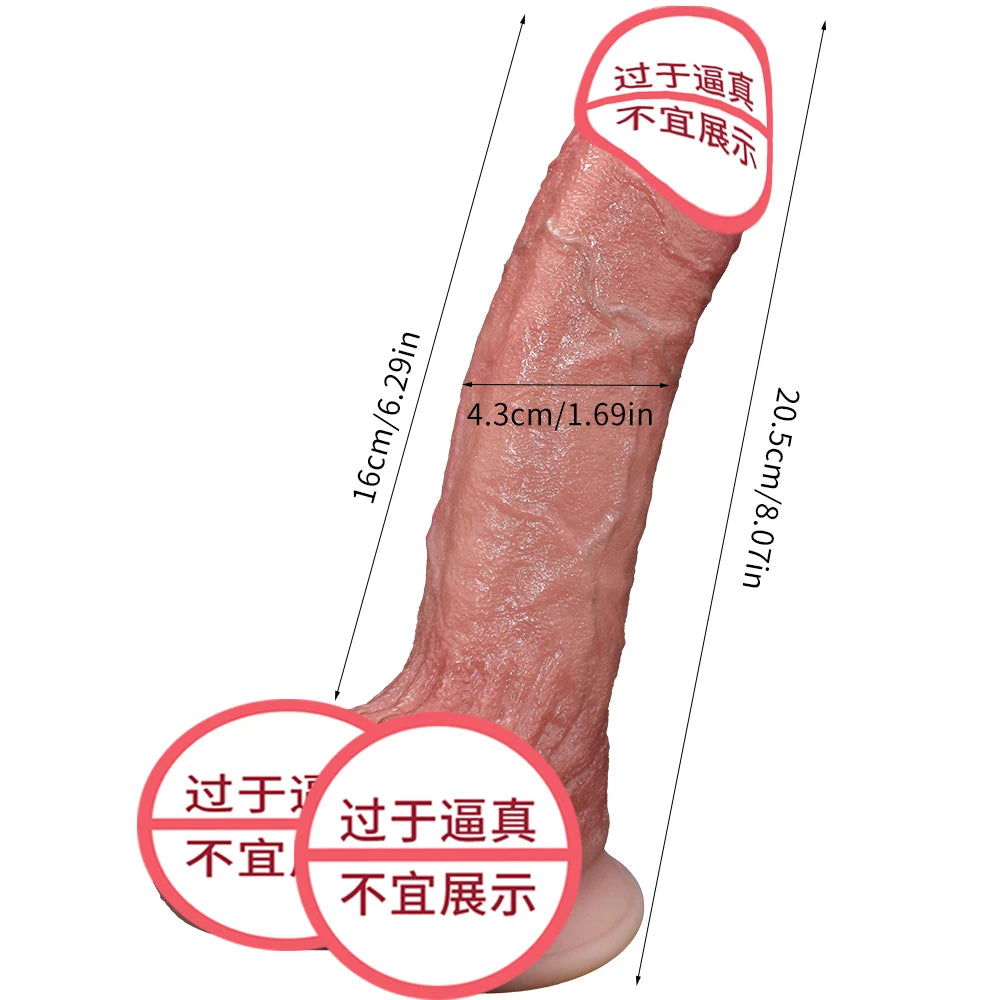 Realistic Silicone Dildo Vibrate with Suction Cup Anal Plug Penis Adult Sex Toys Huge Dildos for Women Rubber Cock Dick Gode 18+