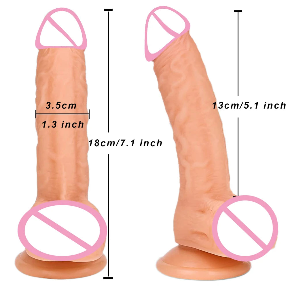 Realistic G-Spot Dildo with Suction Cup Long Penis Anal Dildos Adults Sex Toys for Women Man Gay Strapon Dick Vagina Stimulator