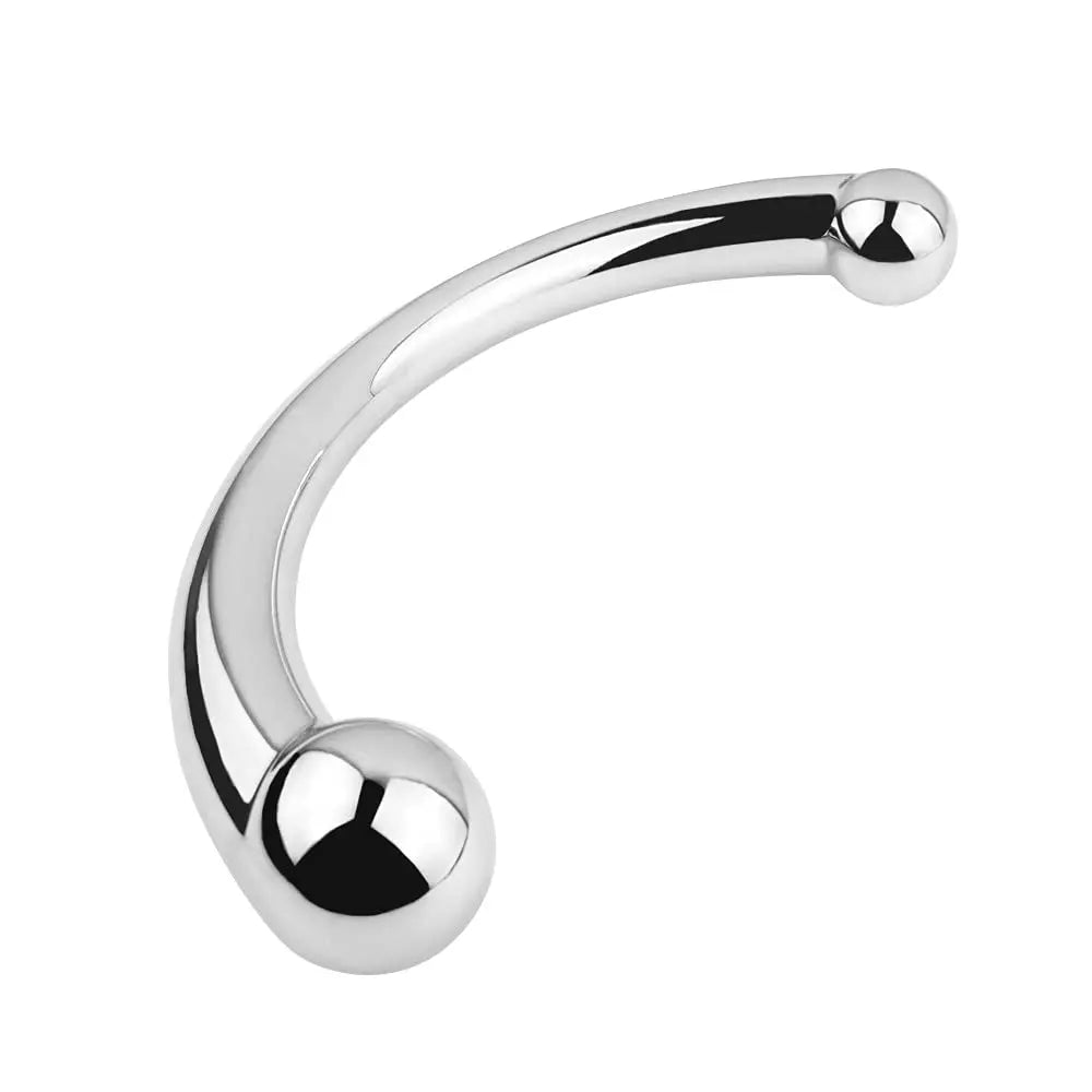Pure G Spot Metal Wand Anal Prostate Massage Stick,Stimulate Wand Fetish Plug Solid Metal Curved Dual Ended Masturbation Sex To