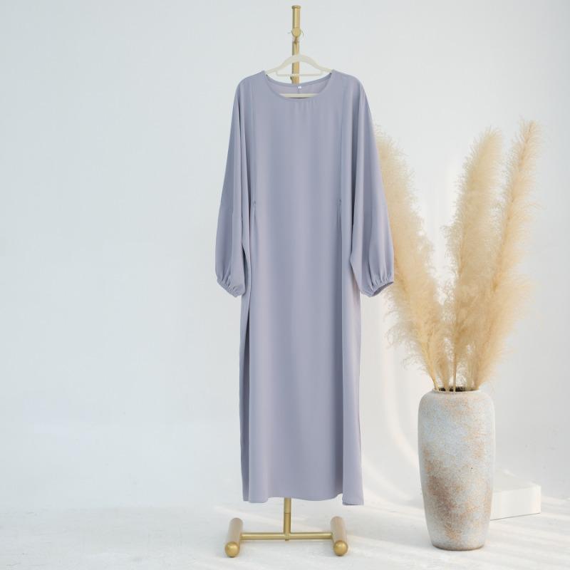 GJ-620 High-Quality Solid Color Nursing Dress Maxi Gown