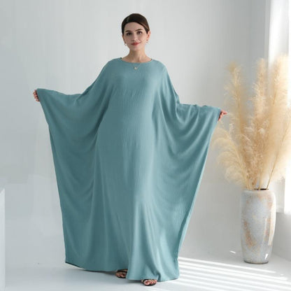 TY-602 Abaya Party Dress With Cinched Waist And Batwing Sleeves