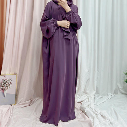 TY-599 Premium Abaya Dress With Attached Hijab