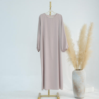 GJ-620 High-Quality Solid Color Nursing Dress Maxi Gown