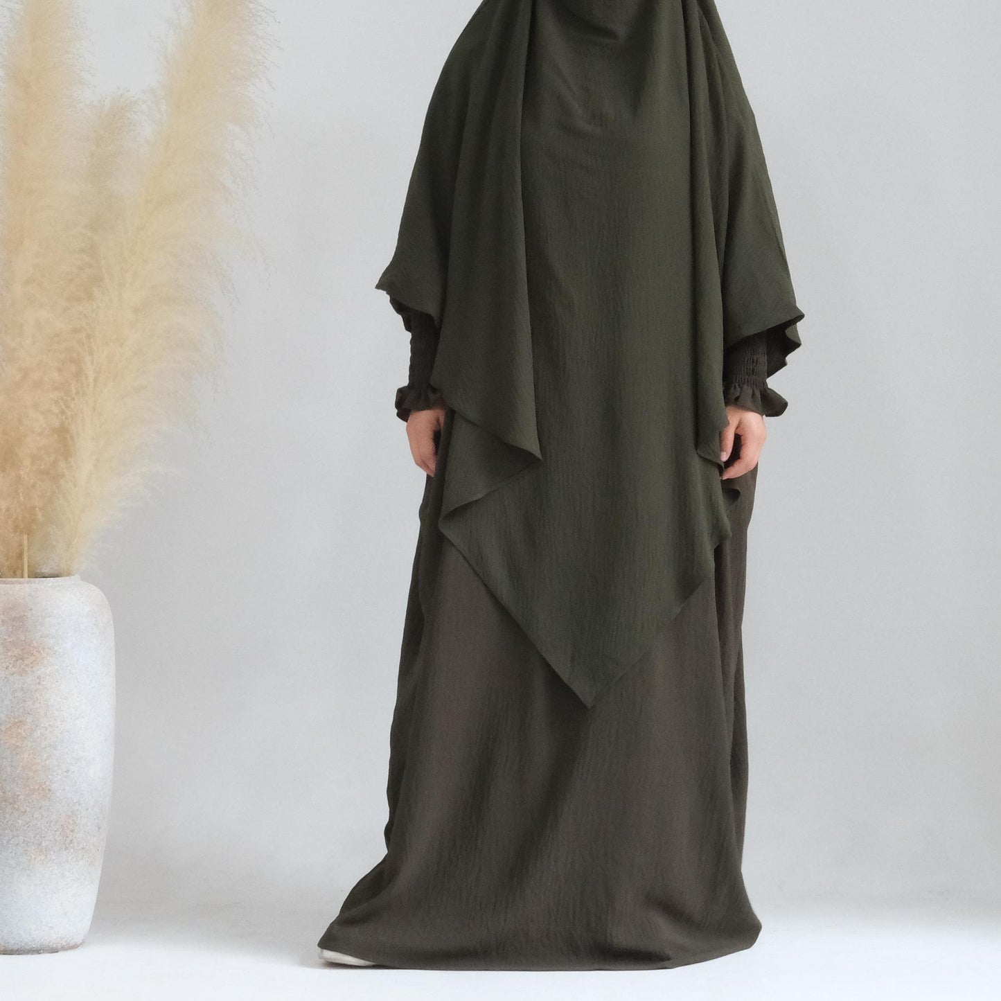 TY-612 Solid Color Batwing Dress