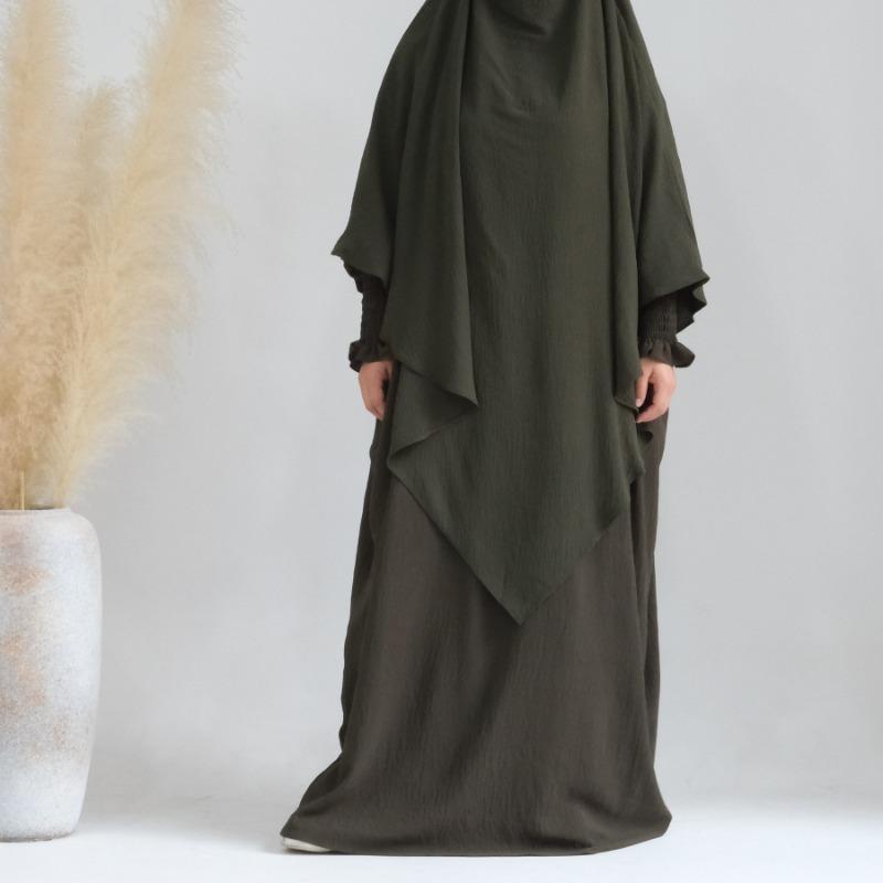TY-612 Solid Color Batwing Dress
