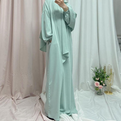 TY-599 Premium Abaya Dress With Attached Hijab