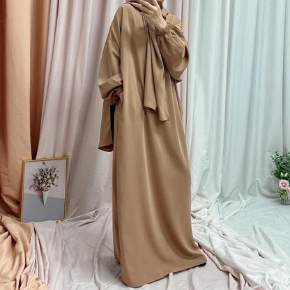 TY-599 Premium Abaya Dress With Attached Hijab