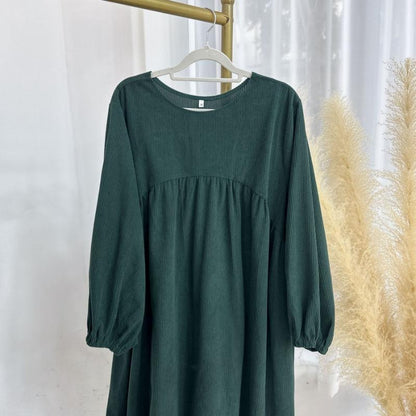 TY-596 Abaya Loose-Fit Casual Dress With Flared Skirt