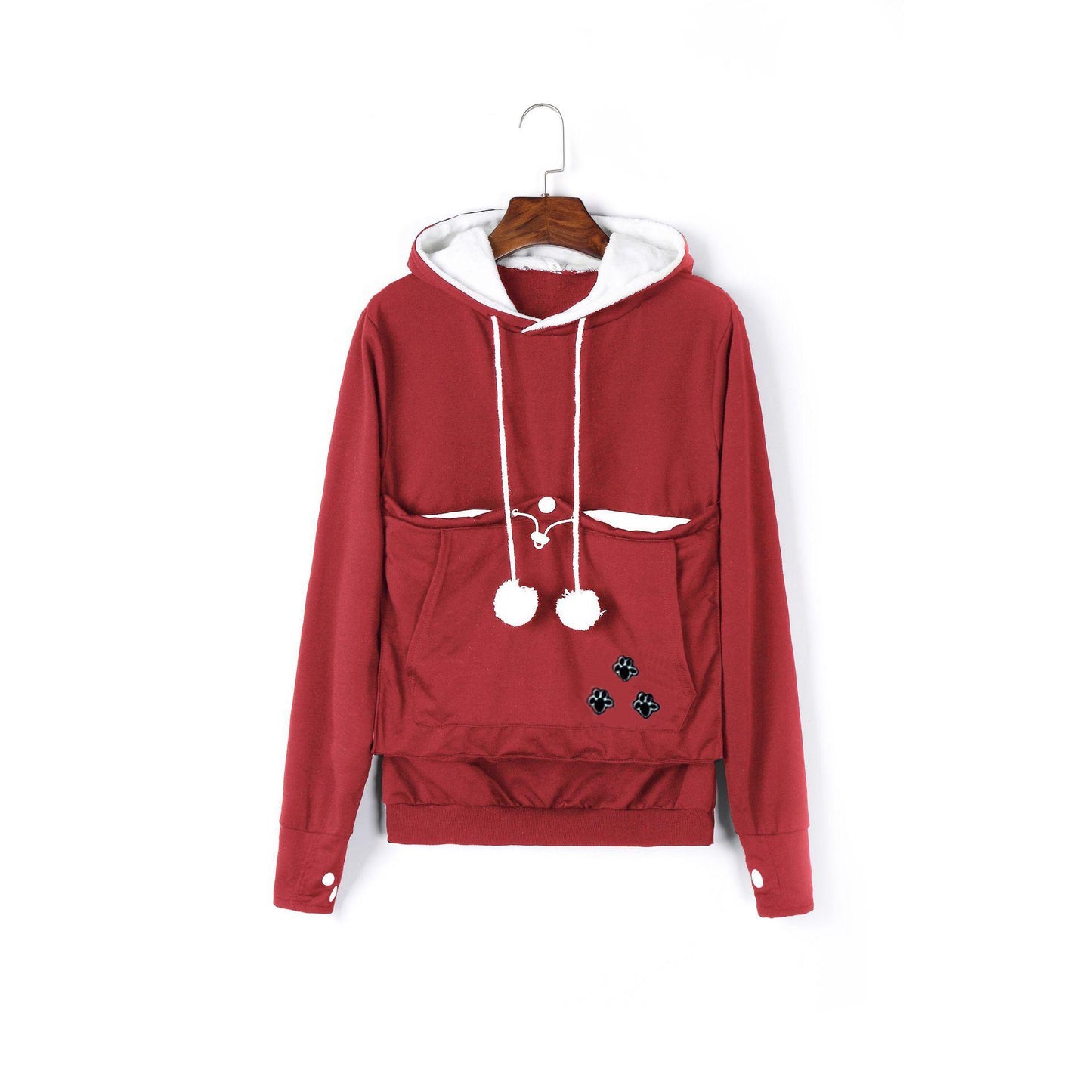 GUJI—334 Embroidered Hoodie With Large Pockets