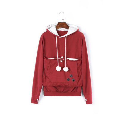 GUJI—334 Embroidered Hoodie With Large Pockets
