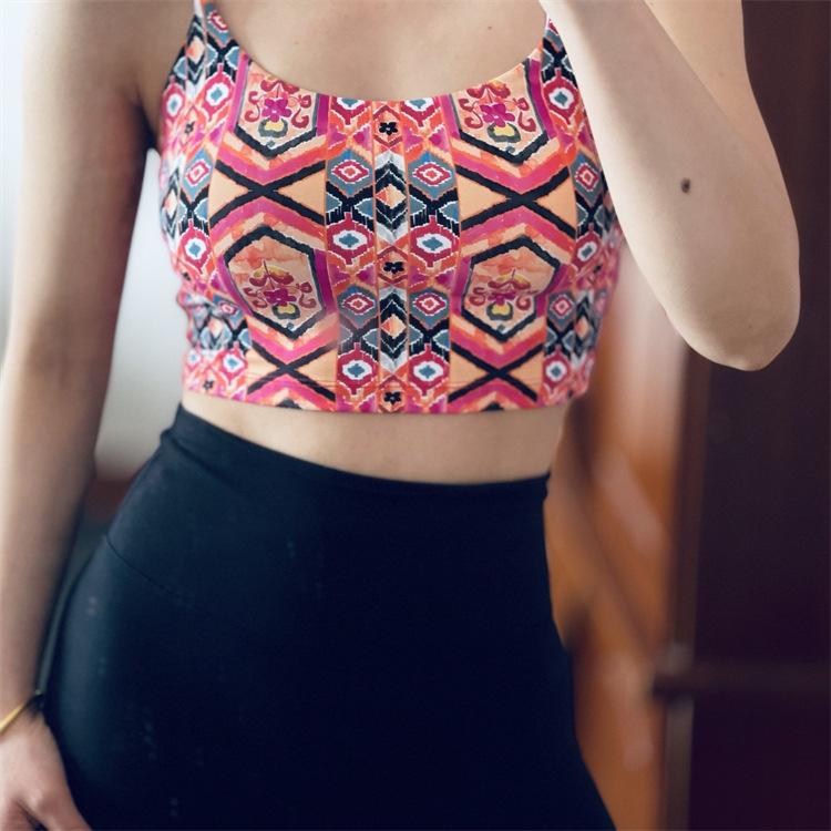 GUJI—-136 Retro Yoga Tank Top Dance Fitness Running Bare Sensation Quick Dry Sports Br Afashion