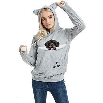 GUJI—334 Embroidered Hoodie With Large Pockets