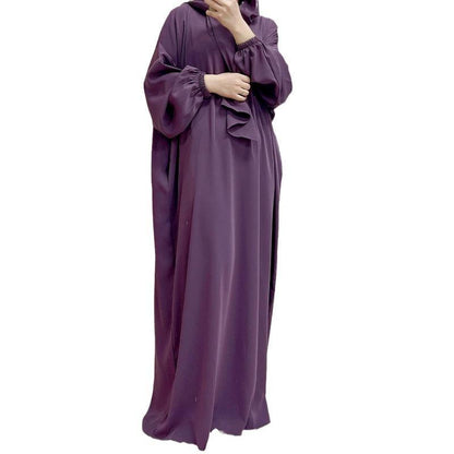 TY-599 Premium Abaya Dress With Attached Hijab