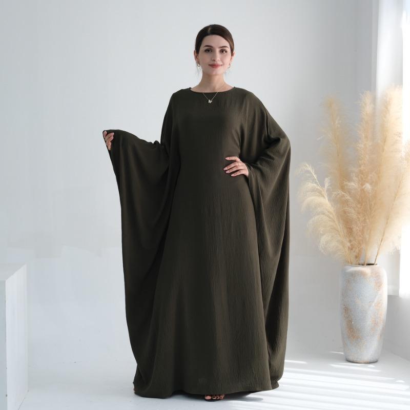 TY-602 Abaya Party Dress With Cinched Waist And Batwing Sleeves