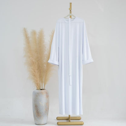 TY-609 High-Quality Solid Color Round Neck Ribbed Knit Dress