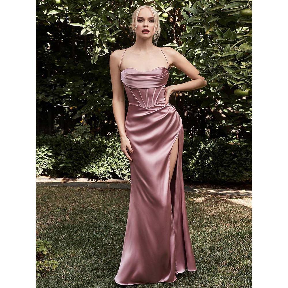 GUJI—167 Women's Fashion High Waist Slit Suspender Dress, Slim Fit Evening Gown Off Shoulder Sexy Formal Dresses Fashion free people