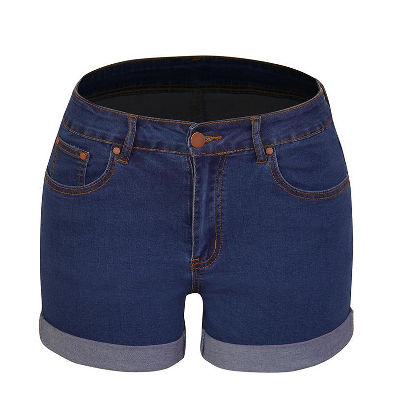 GUJI—215 Women's High-Stretch Butt-Lifting Denim Shorts