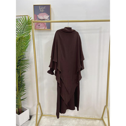 TY-601 High-Quality Solid Color Abaya Dress With Hijab