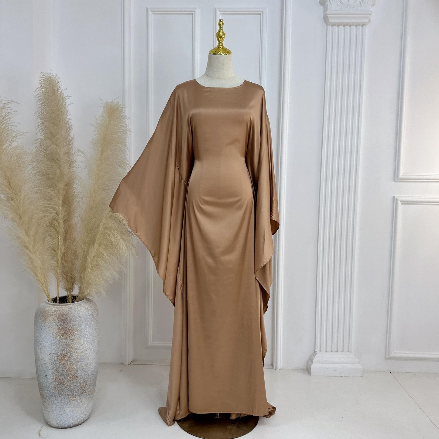 TY-600 Abaya Party Dress With Shimmering Fabric Long Robe