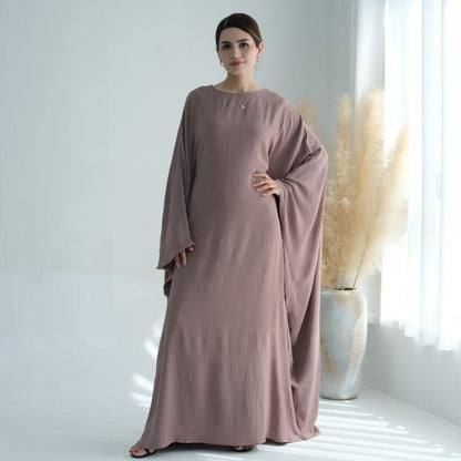 TY-602 Abaya Party Dress With Cinched Waist And Batwing Sleeves